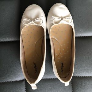 Janie and Jack white flat shoes